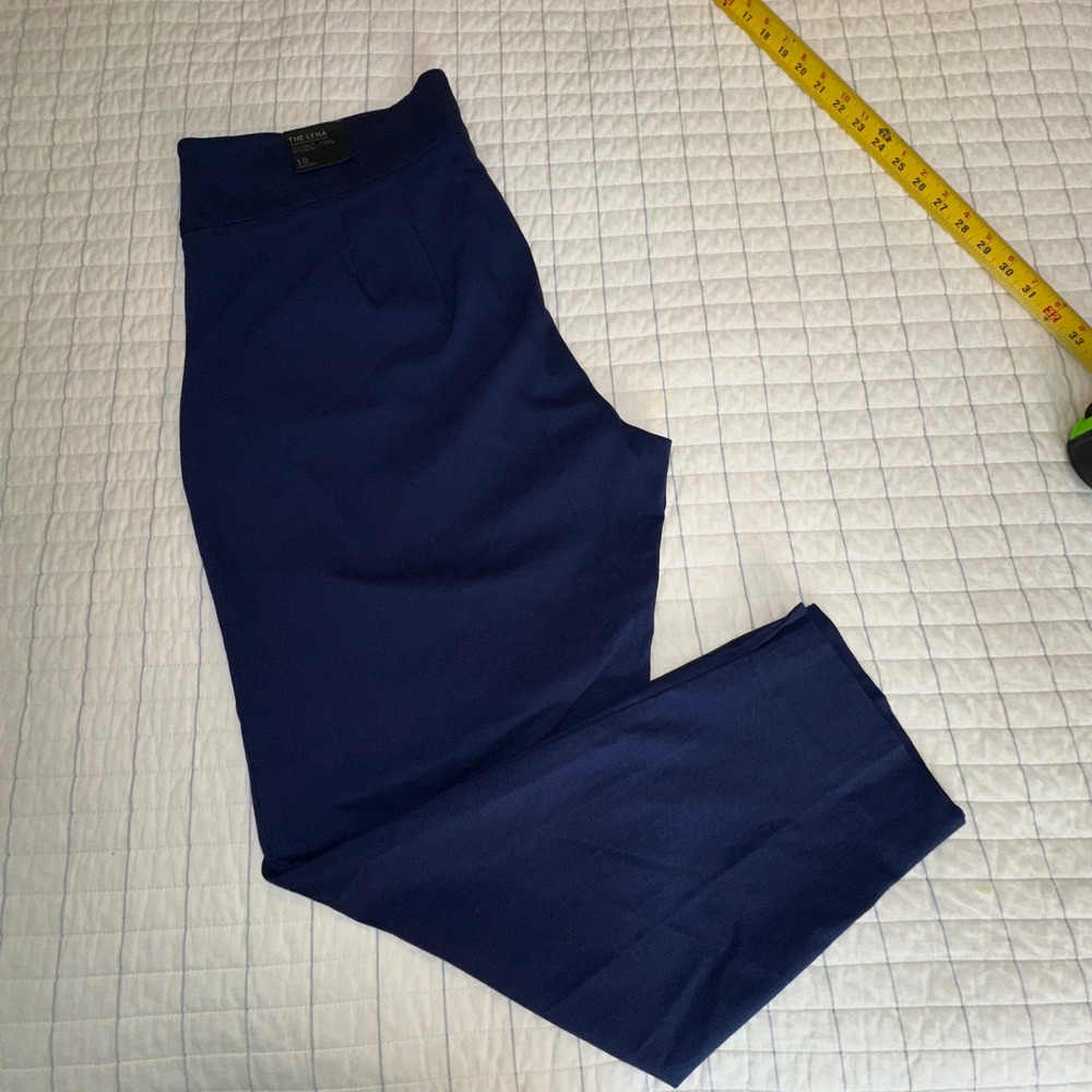 Lane‎ Bryant The Lena Moderately Curvy Fit Ankle Pant Navy Blue Size 18 Trousers